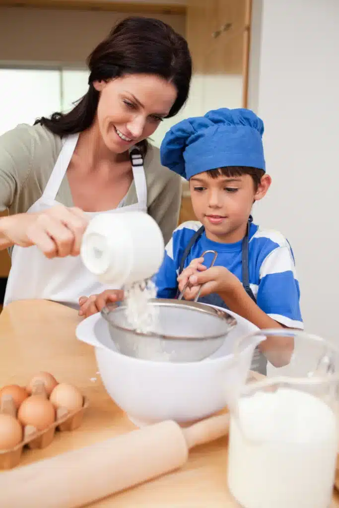 About Me 2 mother son preparing dough